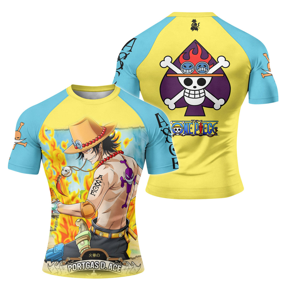 One Piece Portgas D Ace Rash Guard