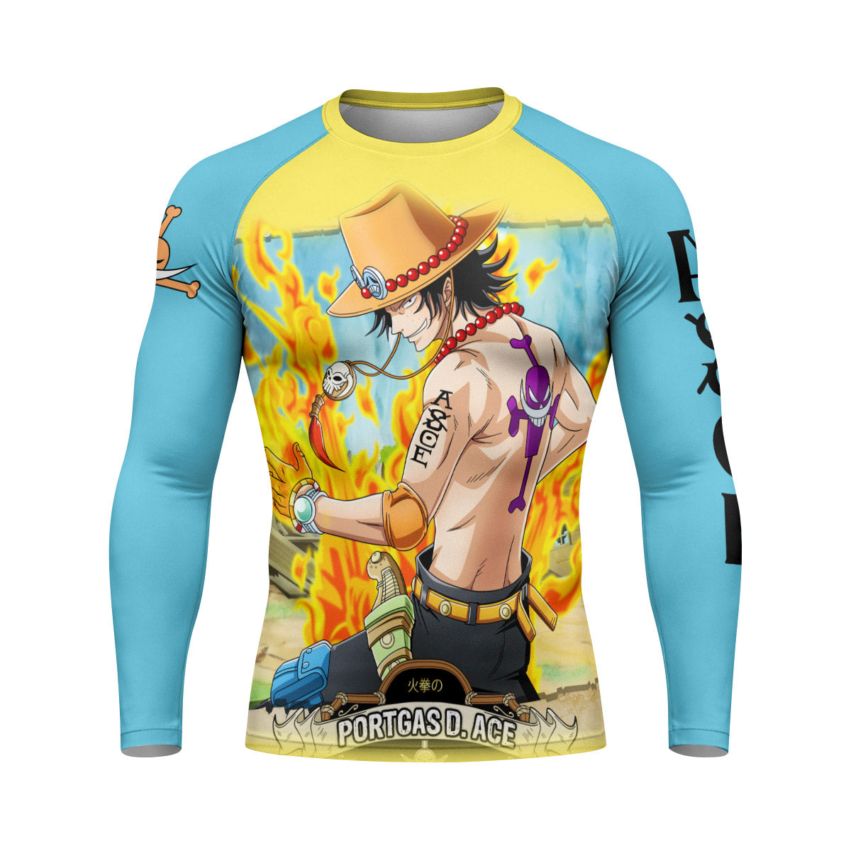 One Piece Portgas D Ace Rash Guard