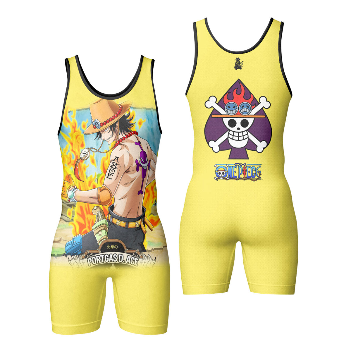 One Piece Portgas D Ace Wrestling Singlet