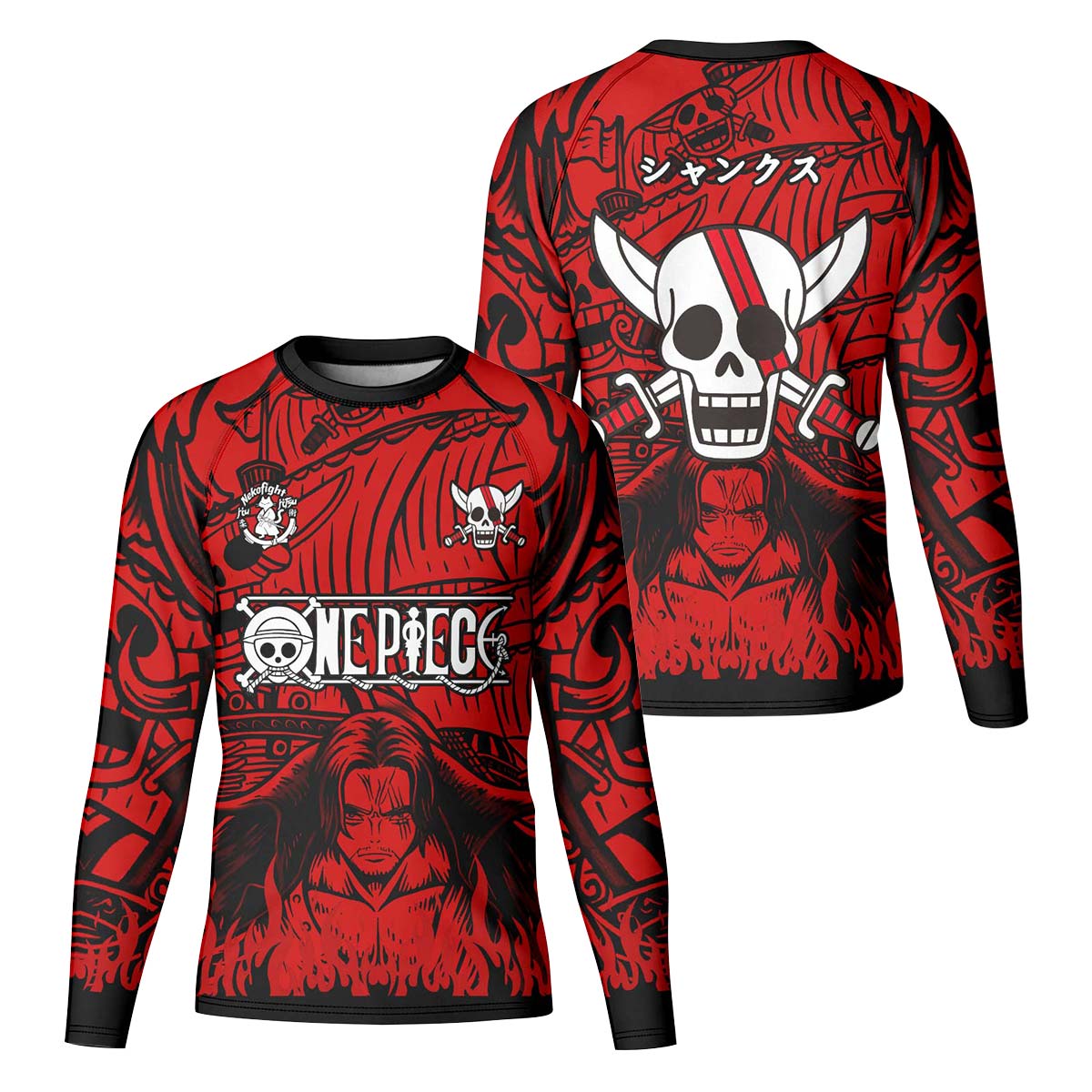 One Piece Red Haired Shanks Kid Rash Guard