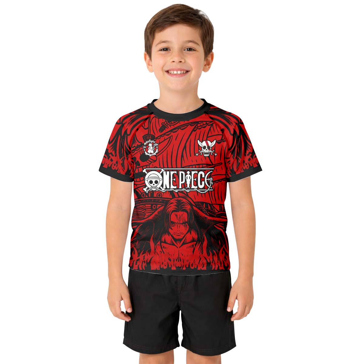 One Piece Red Haired Shanks Kid Rash Guard