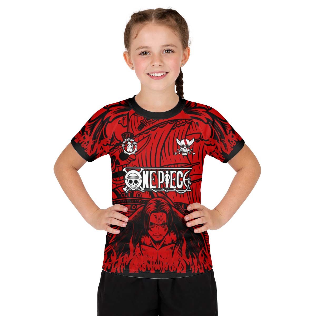 One Piece Red Haired Shanks Kid Rash Guard