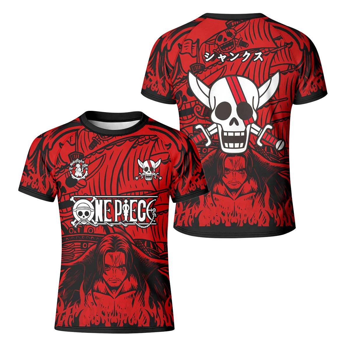 One Piece Red Haired Shanks Kid Rash Guard