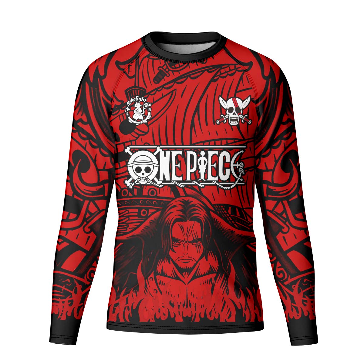 One Piece Red Haired Shanks Kid Rash Guard