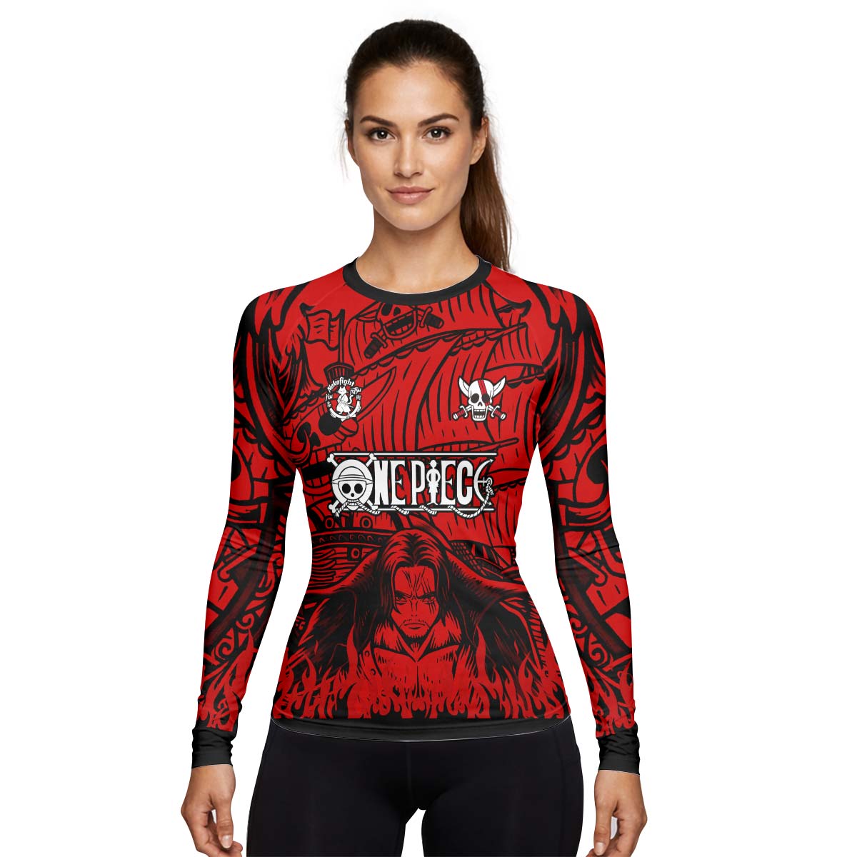 One Piece Red Haired Shanks Rash Guard