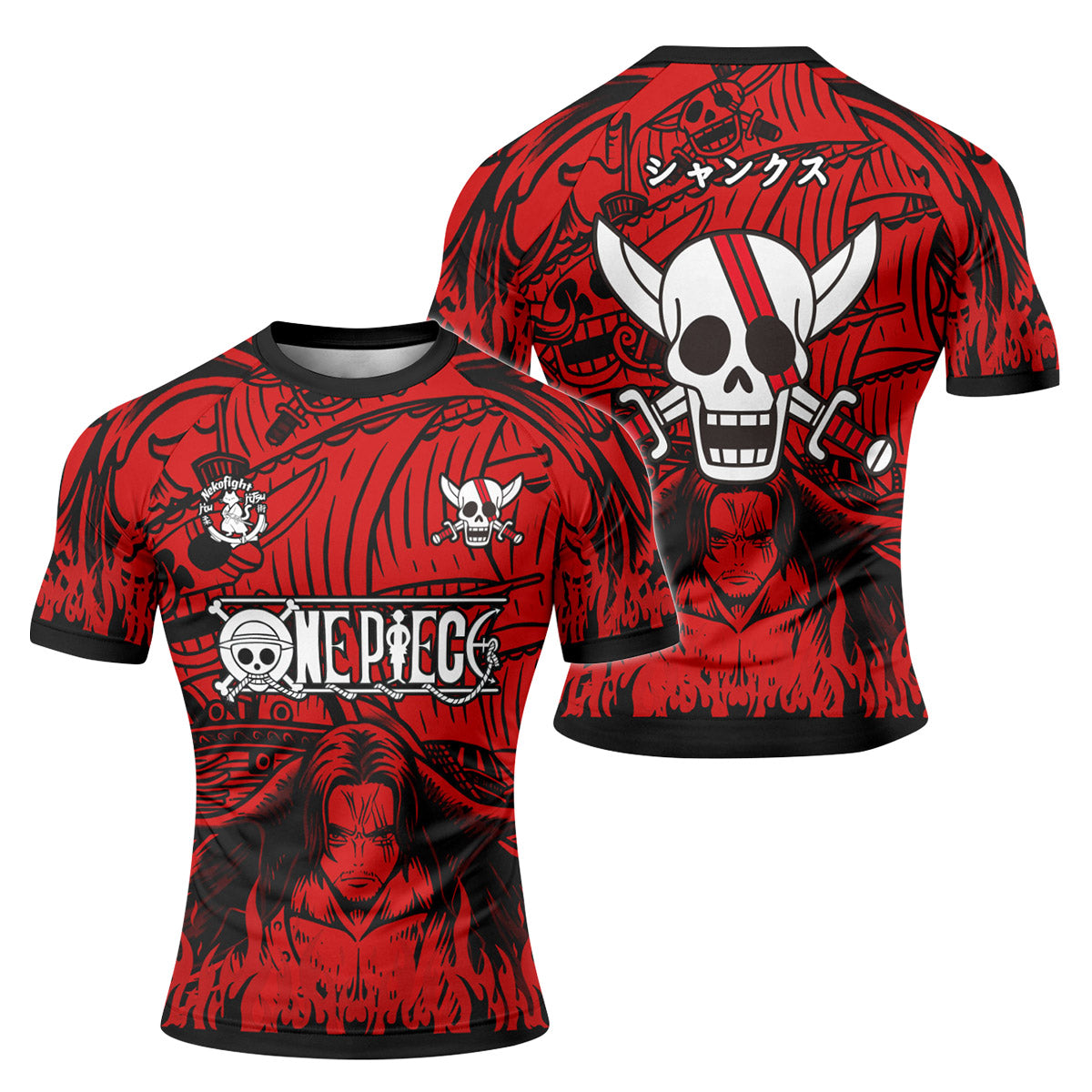 One Piece Red Haired Shanks Rash Guard
