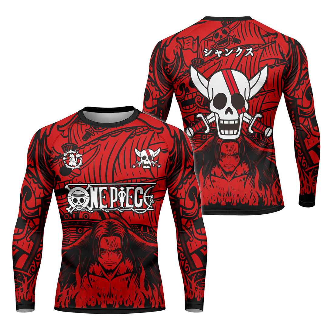 One Piece Red Haired Shanks Rash Guard