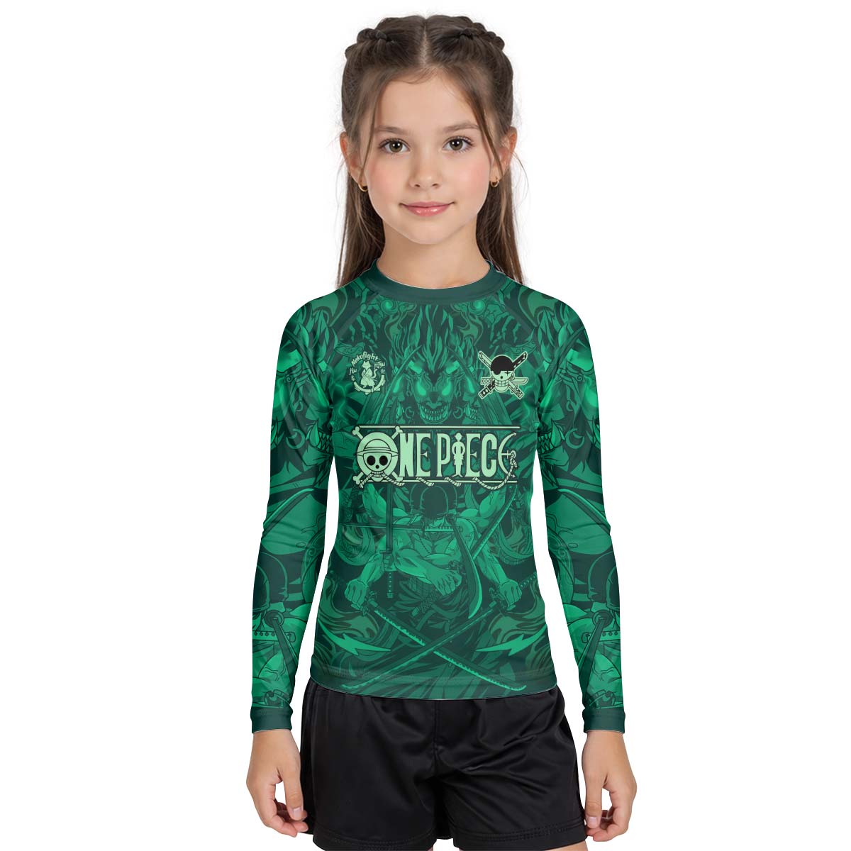 One Piece Roronoa Zoro Kid Rash Guard