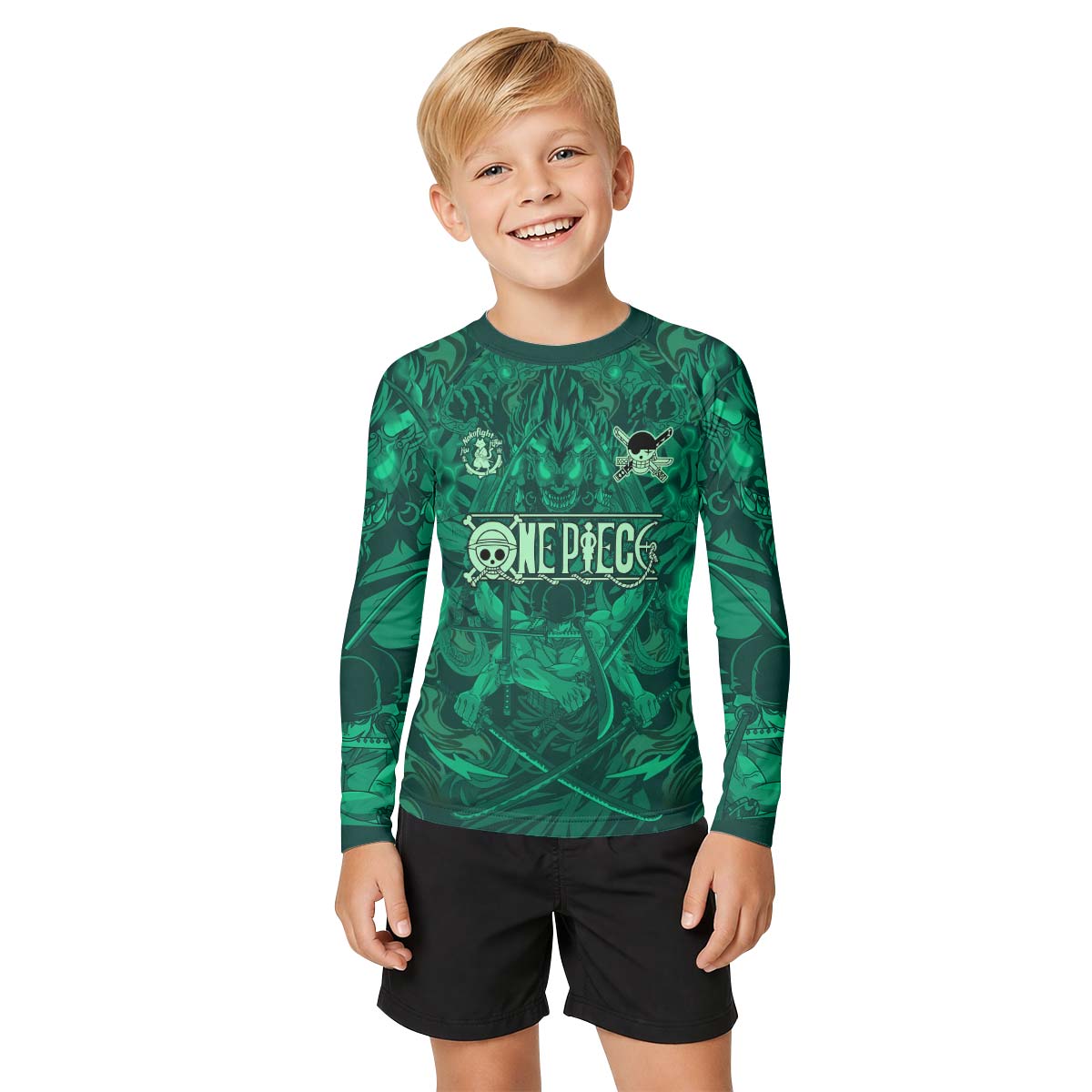 One Piece Roronoa Zoro Kid Rash Guard