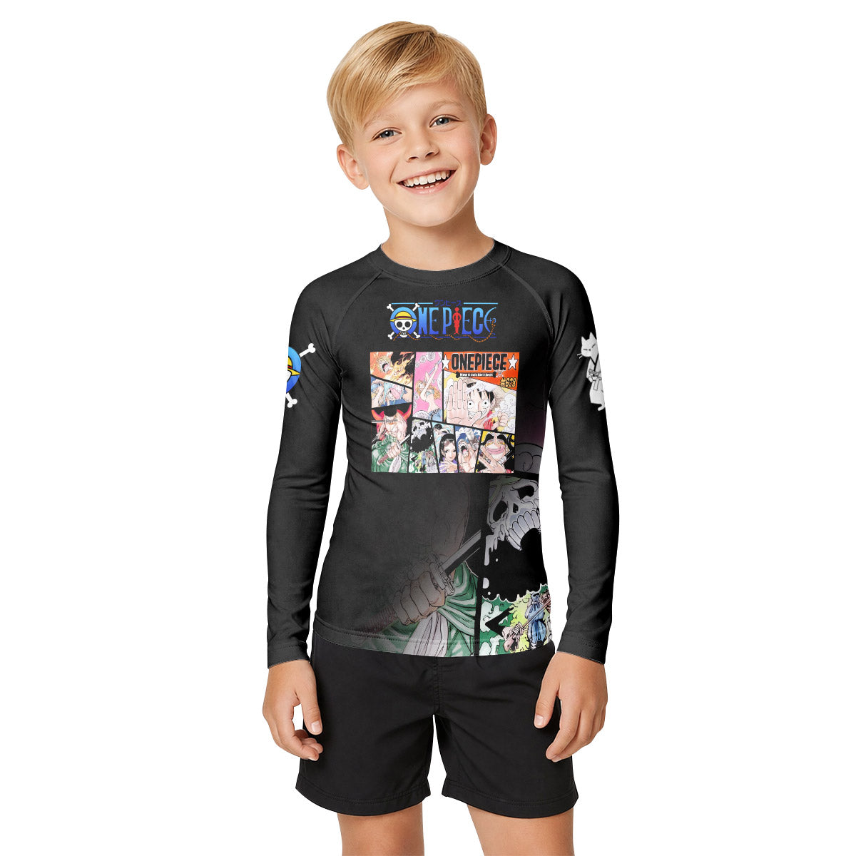 One Piece Straw Hat Gang Kid Rash Guard