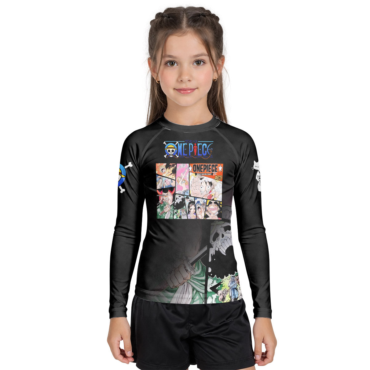 One Piece Straw Hat Gang Kid Rash Guard