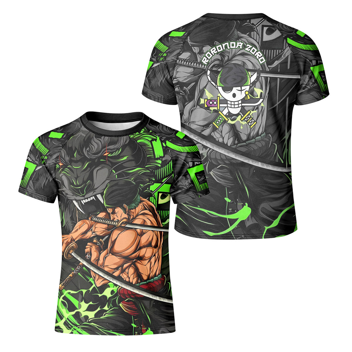 One Piece Zoro Oni Giri Kid Rash Guard