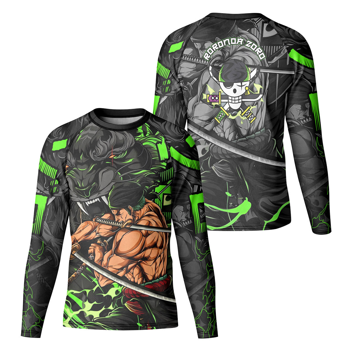 One Piece Zoro Oni Giri Kid Rash Guard