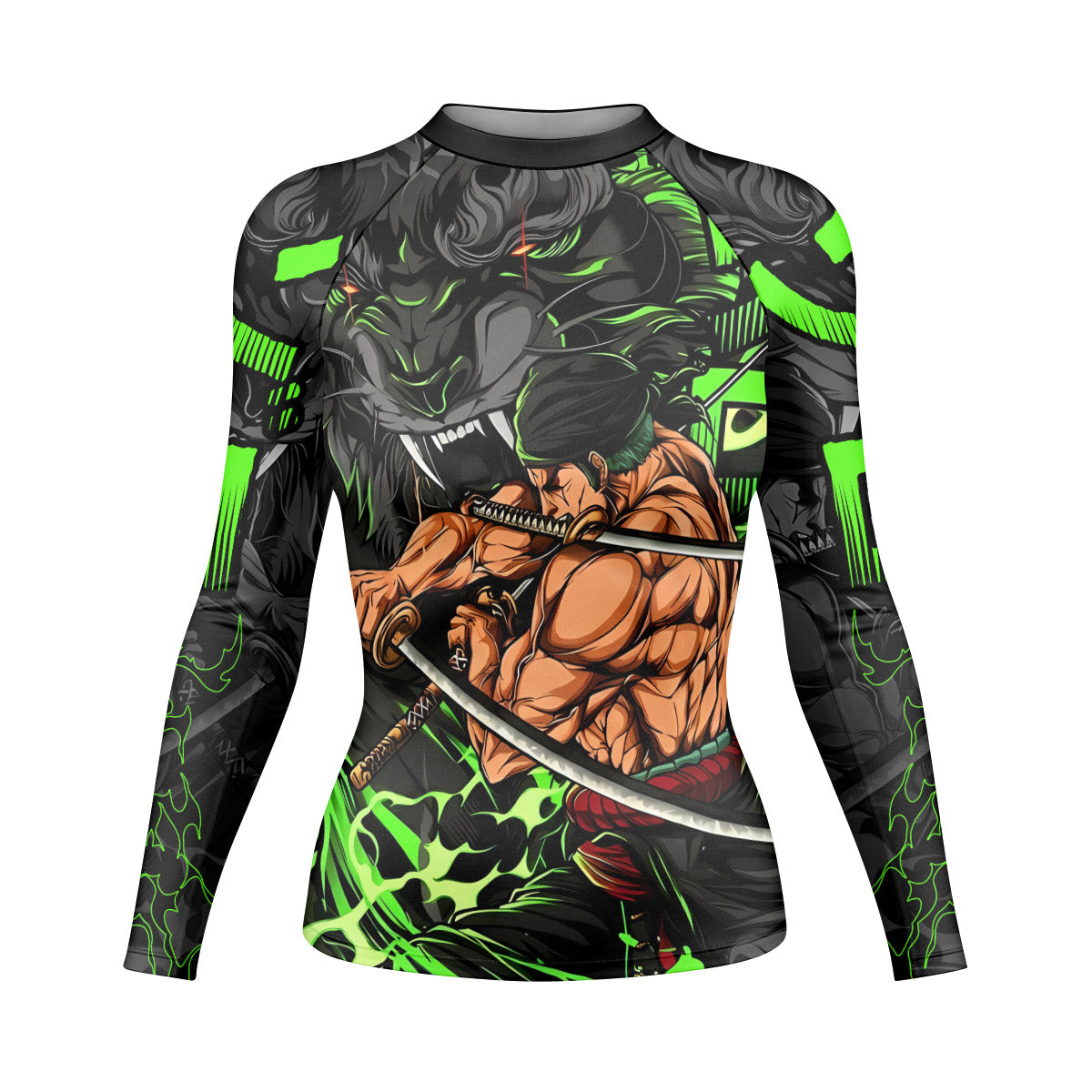 One Piece Zoro Oni Giri Rash Guard