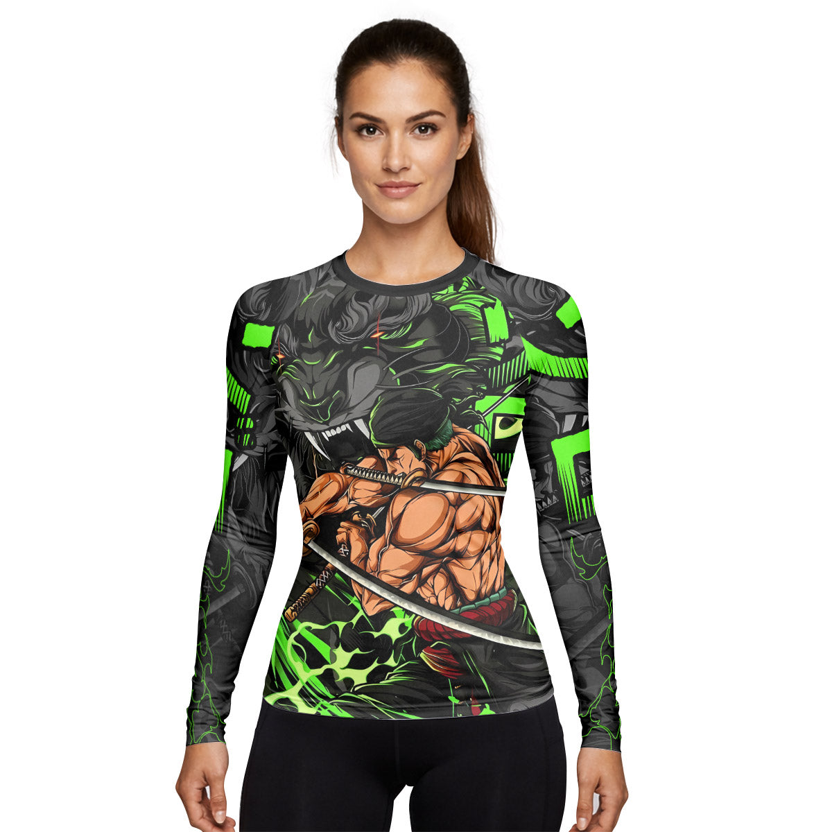 One Piece Zoro Oni Giri Rash Guard