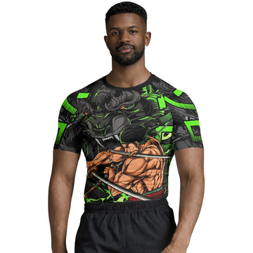 One Piece Zoro Oni Giri Rash Guard