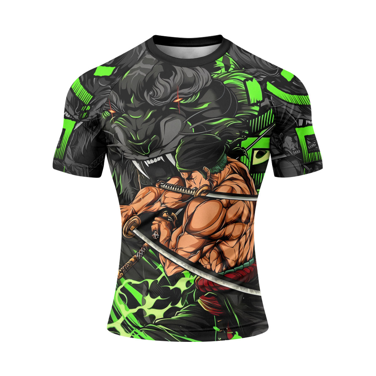 One Piece Zoro Oni Giri Rash Guard