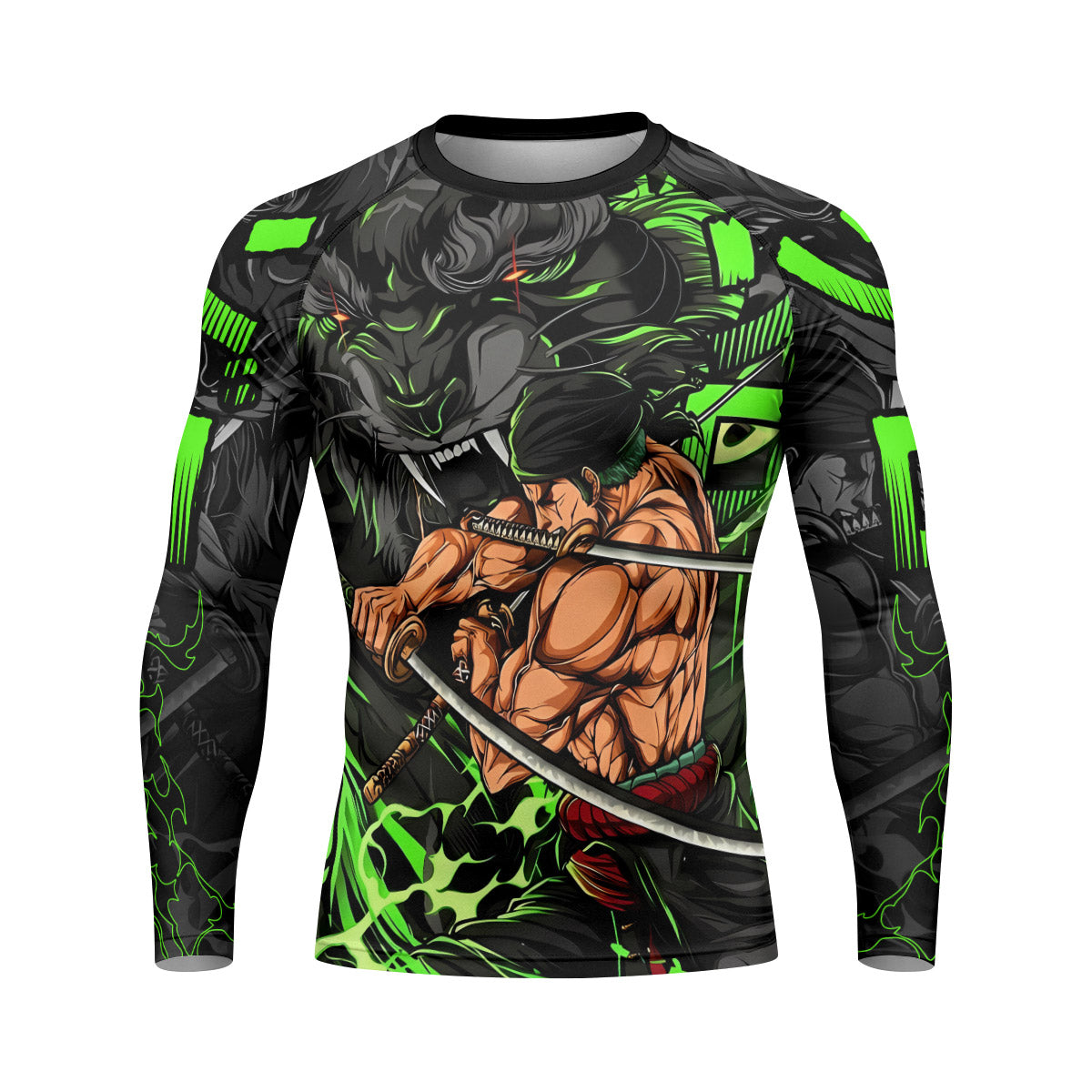 One Piece Zoro Oni Giri Rash Guard