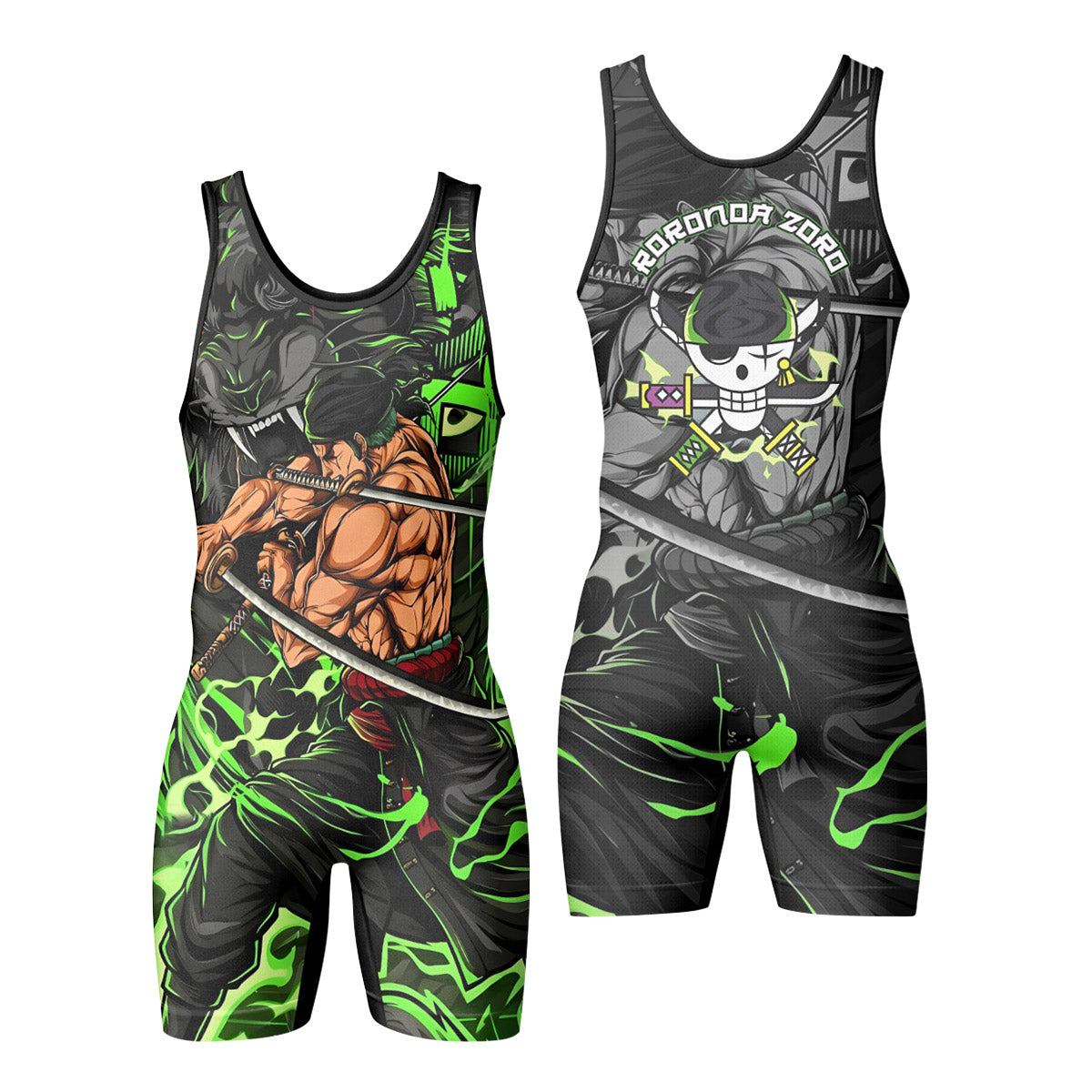 One Piece Zoro Oni Giri Wrestling Singlet