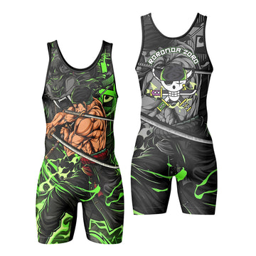 One Piece Zoro Oni Giri Wrestling Singlet