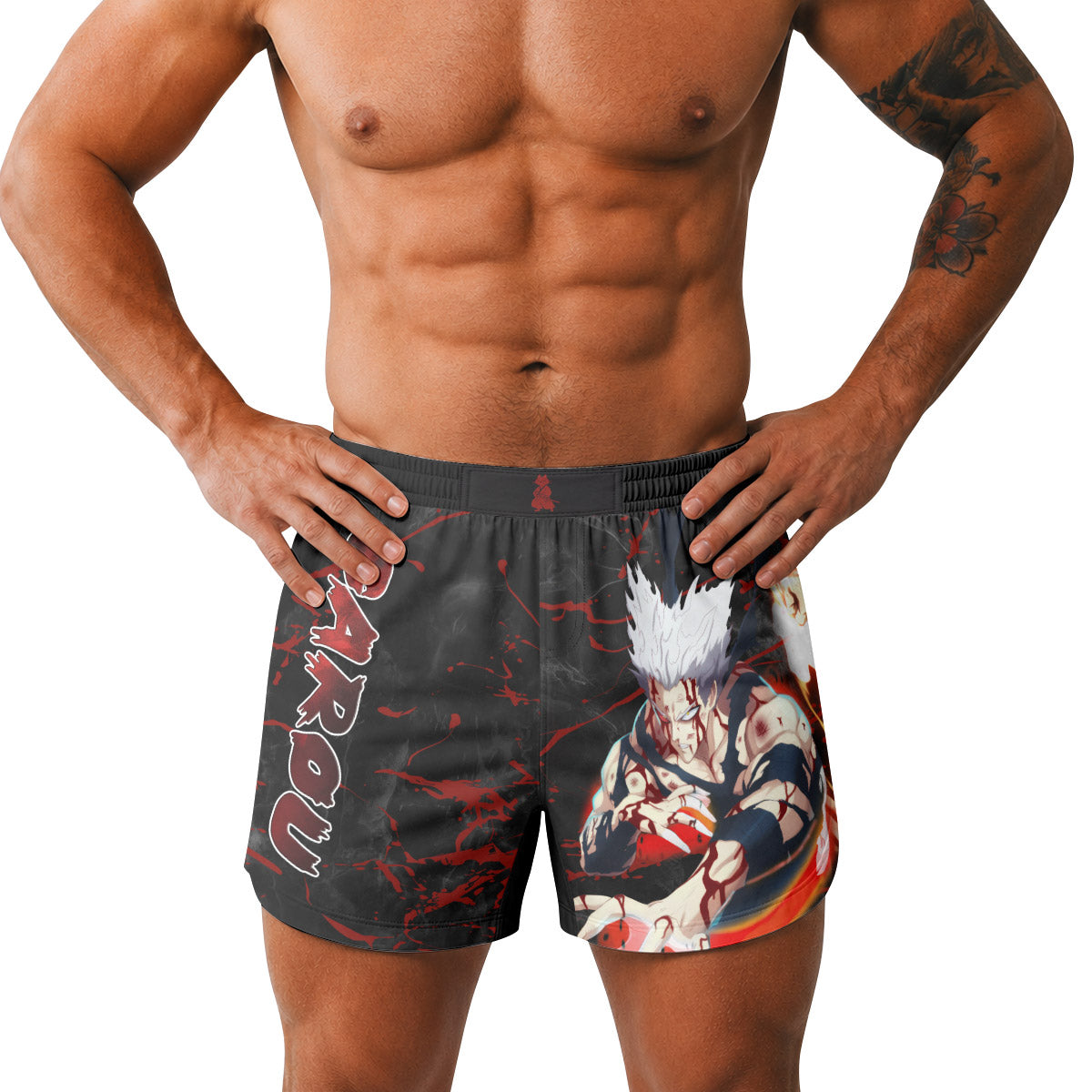  One Punch Man Garou Half Monster Grappling Shorts