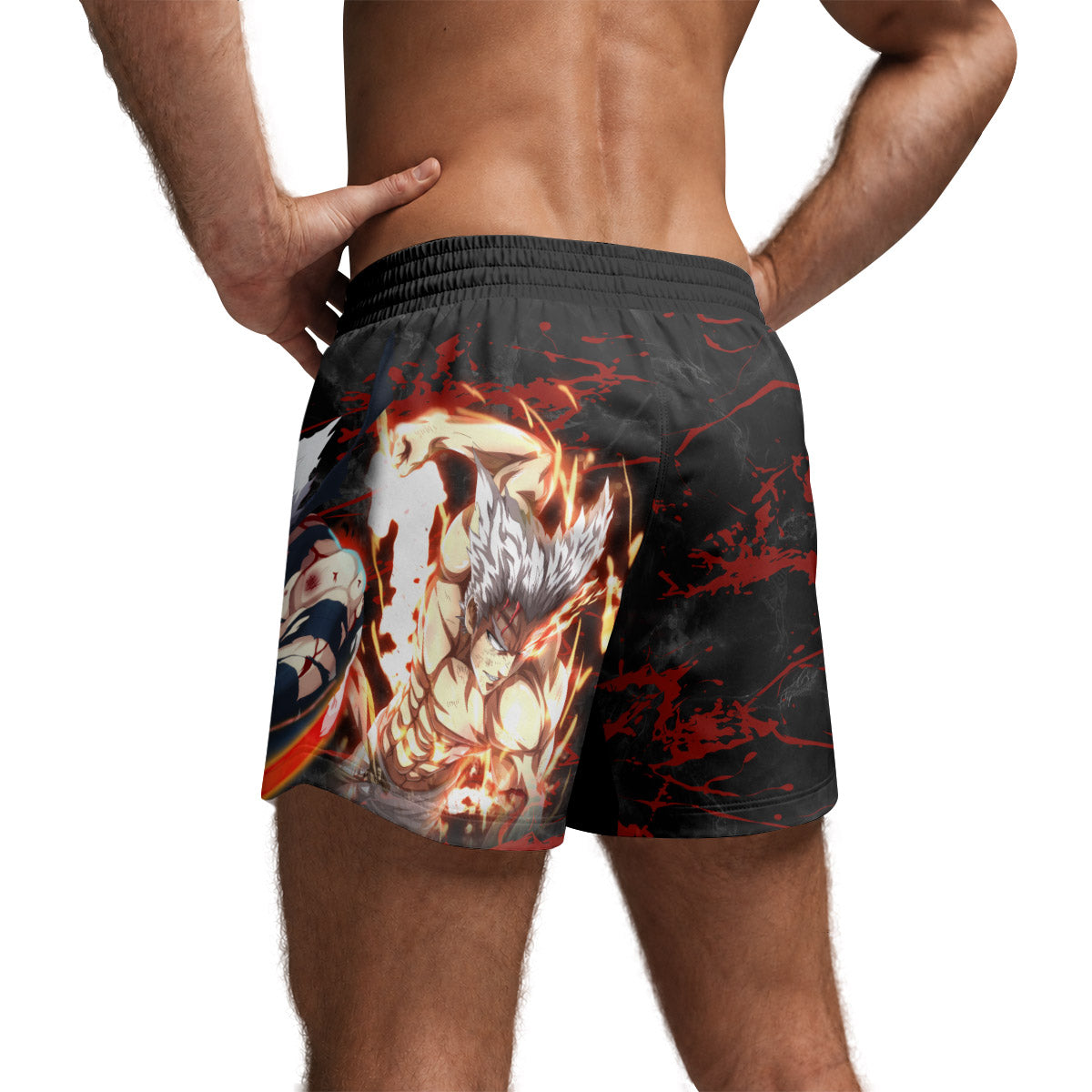  One Punch Man Garou Half Monster Grappling Shorts