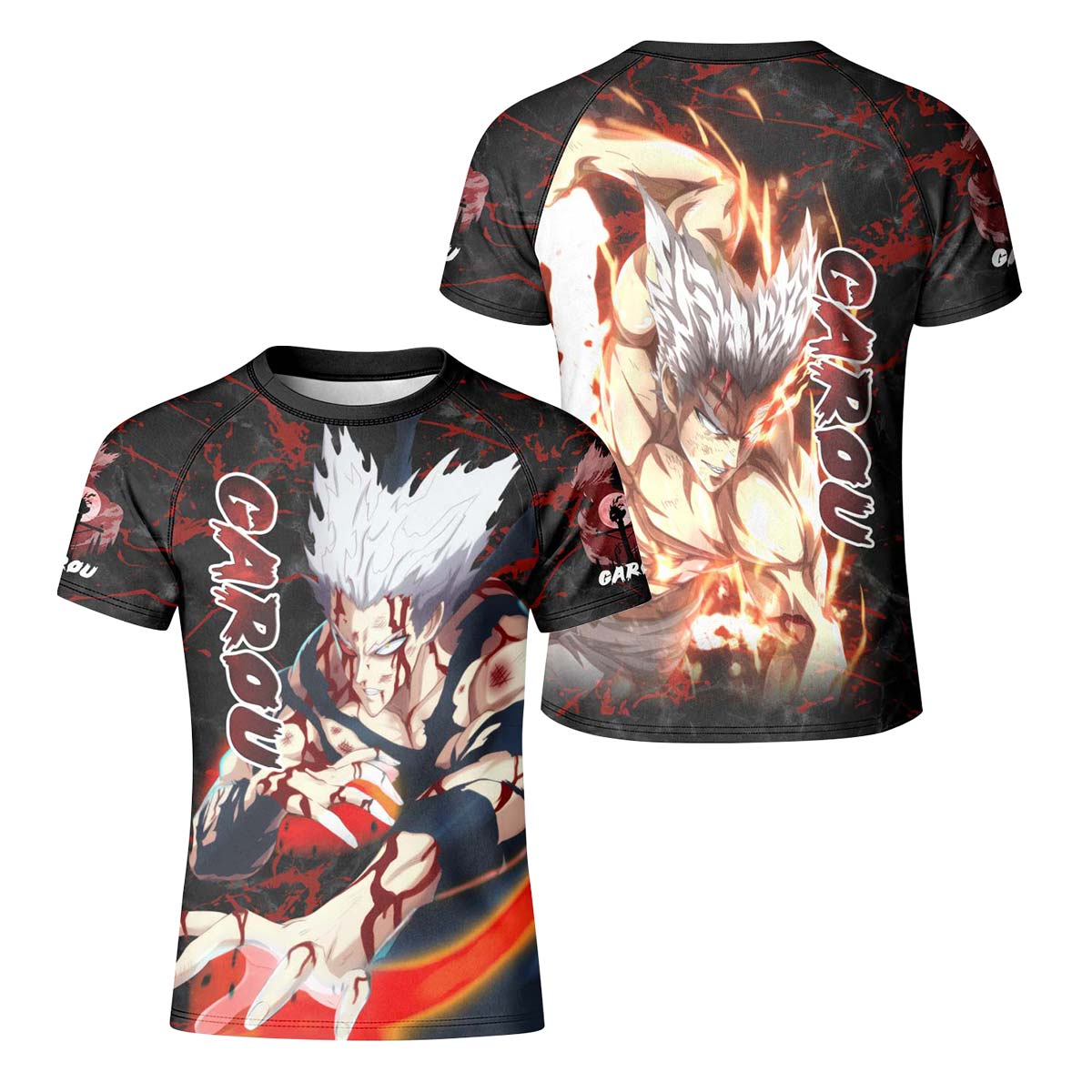  One Punch Man Garou Half Monster Kids Rash Guard