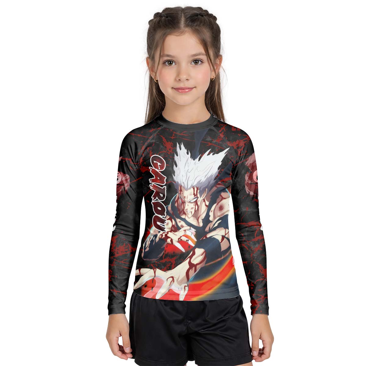 One Punch Man Garou Half Monster Kids Rash Guard