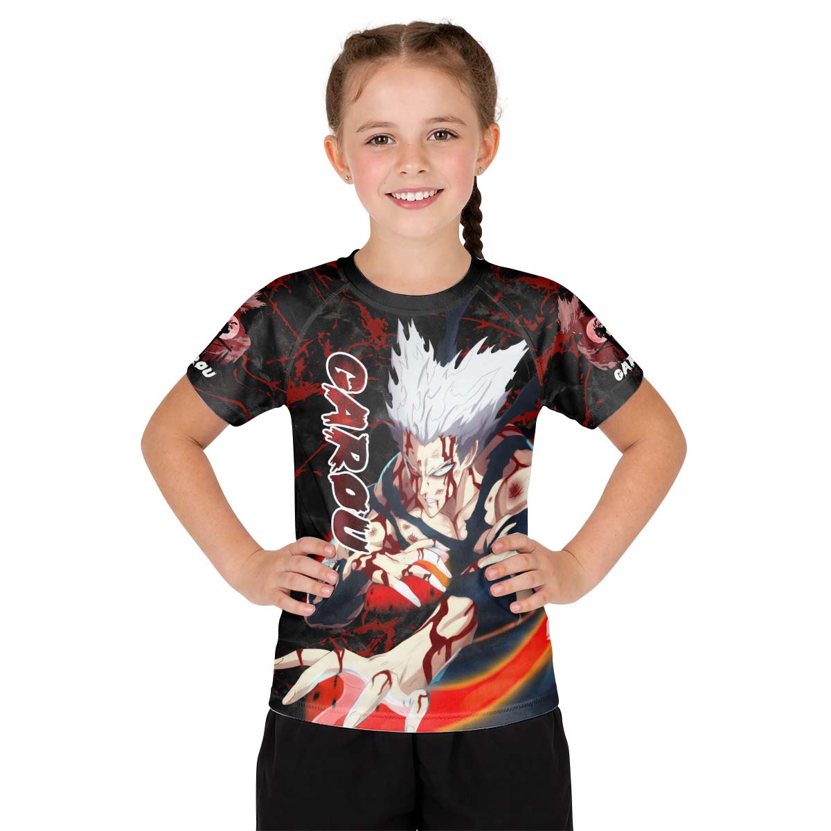  One Punch Man Garou Half Monster Kids Rash Guard