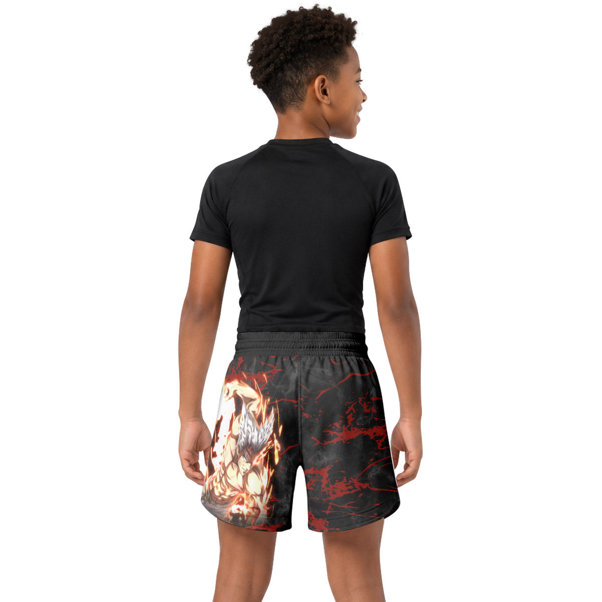 One Punch Man Garou Half Monster Kids Grappling Shorts