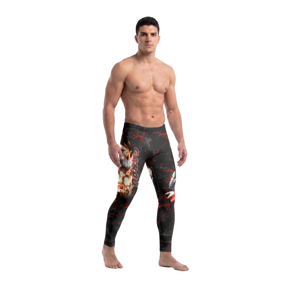  One Punch Man Garou Half Monster Men's Compression Leggings