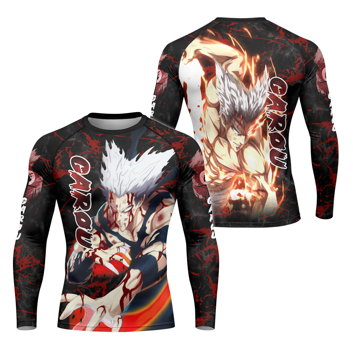  One Punch Man Garou Half Monster Rash Guard