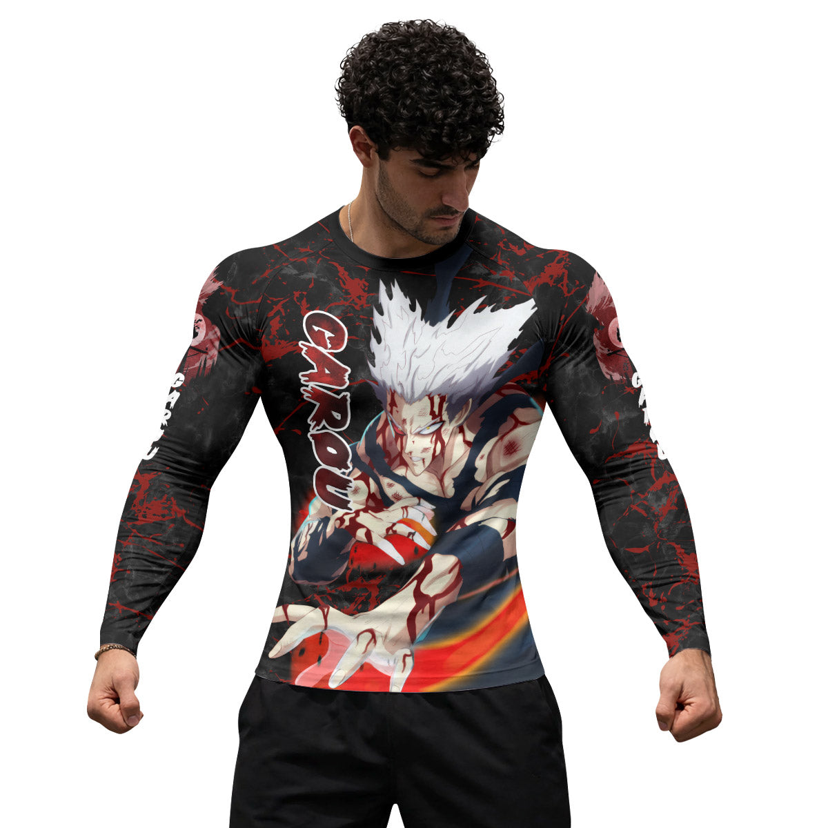  One Punch Man Garou Half Monster Rash Guard