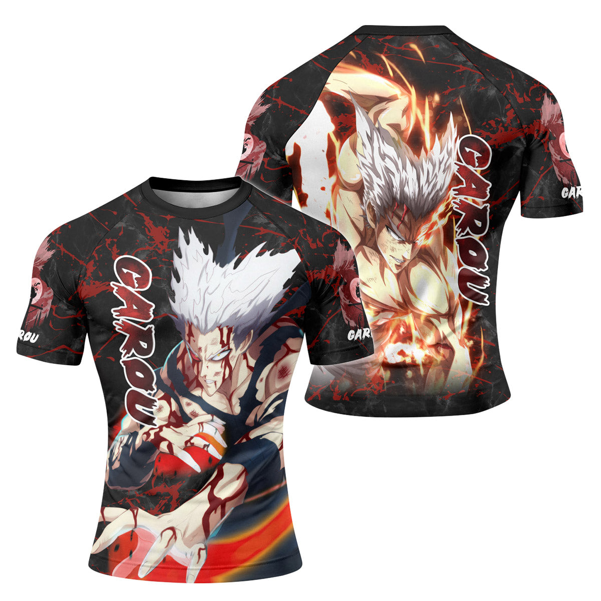 One Punch Man Garou Half Monster Rash Guard