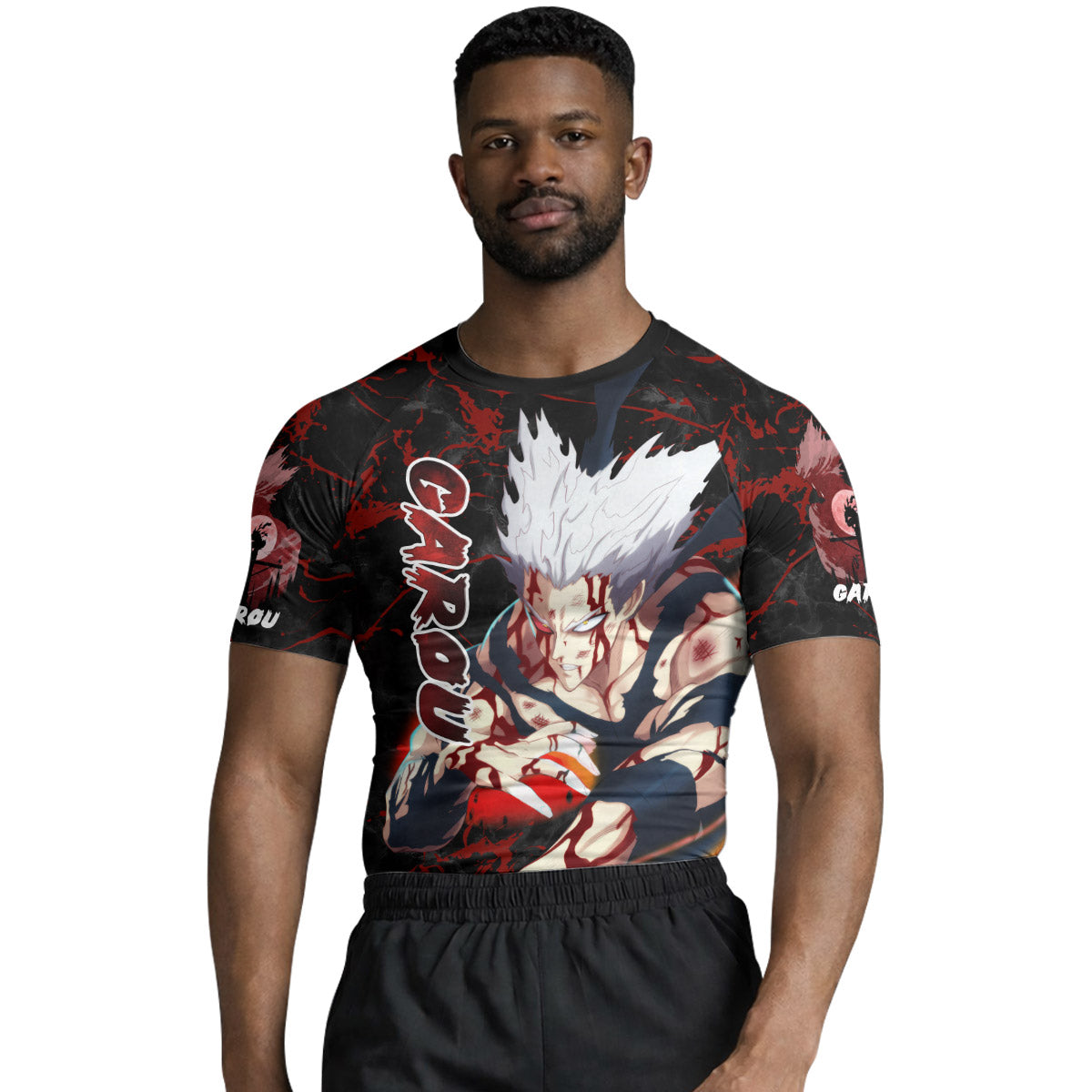 One Punch Man Garou Half Monster Rash Guard