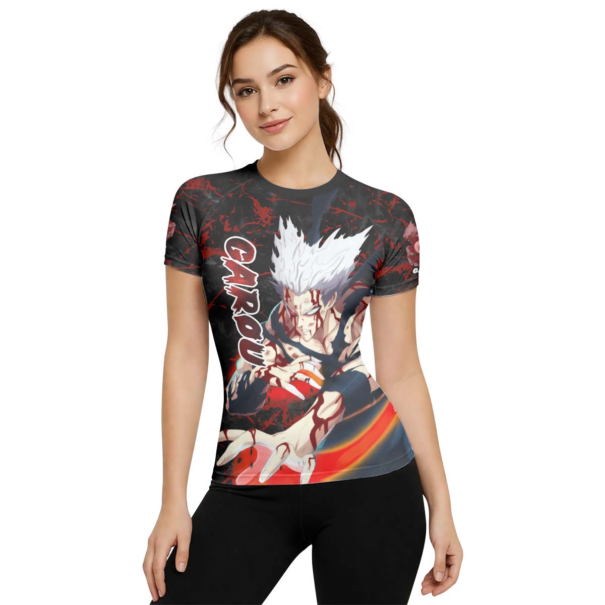 One Punch Man Garou Half Monster Rash Guard