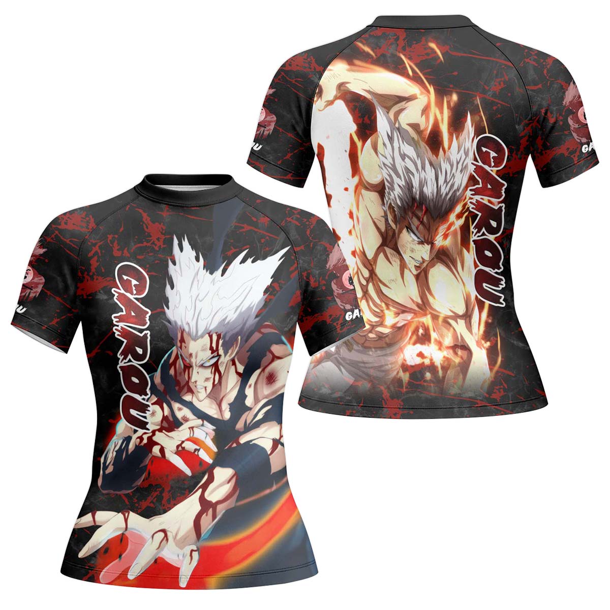One Punch Man Garou Half Monster Rash Guard