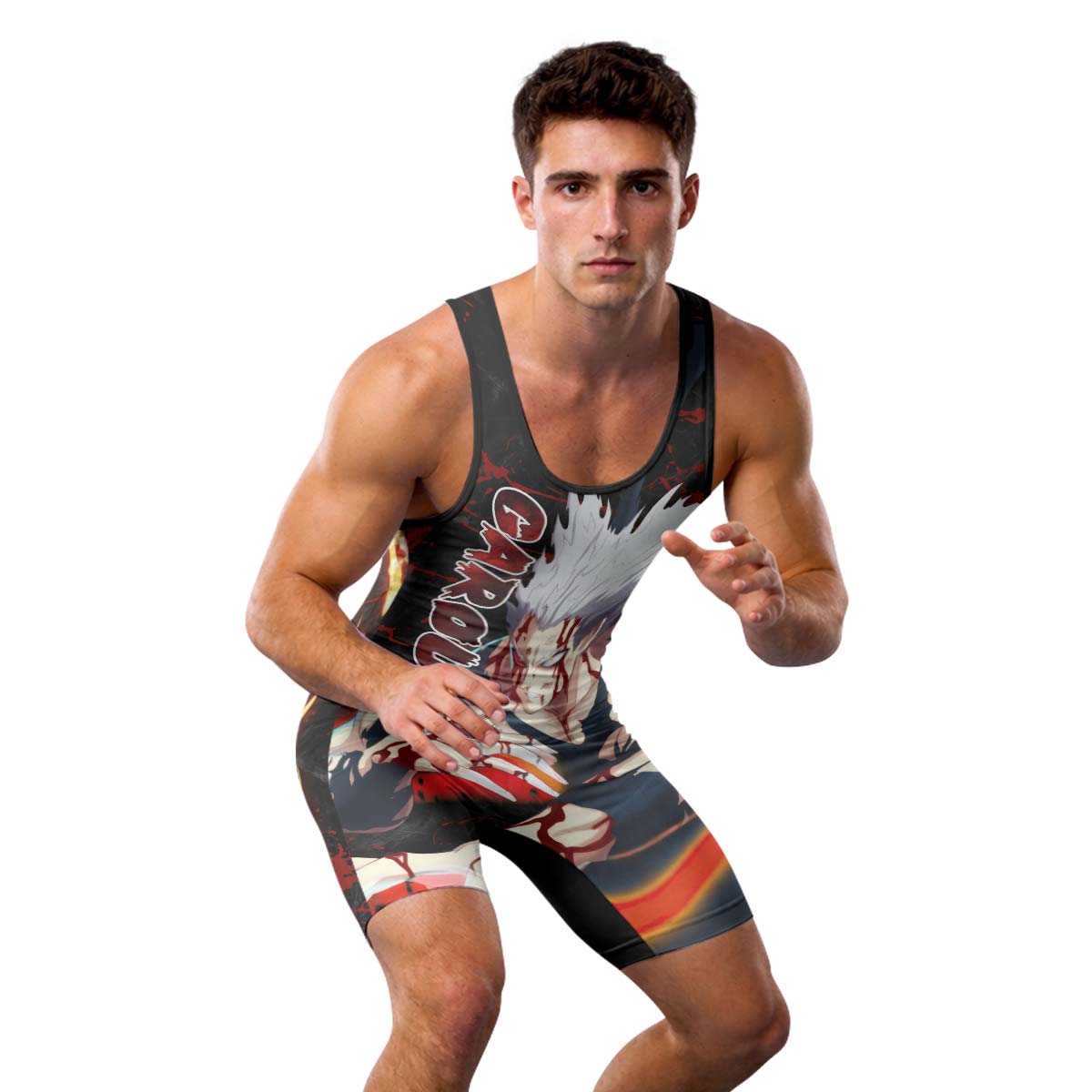  One Punch Man Garou Half Monster Wrestling Singlet