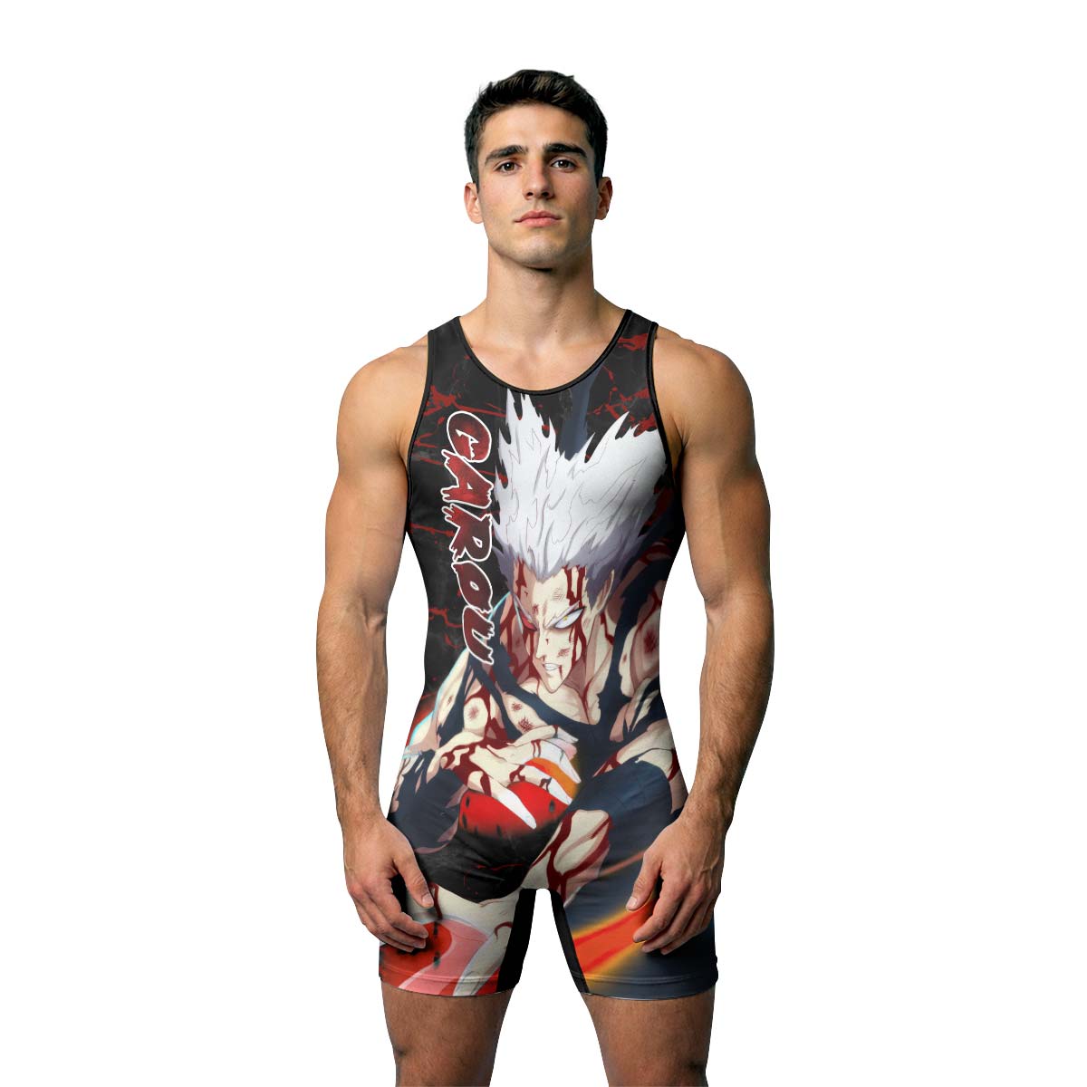 One Punch Man Garou Half Monster Wrestling Singlet