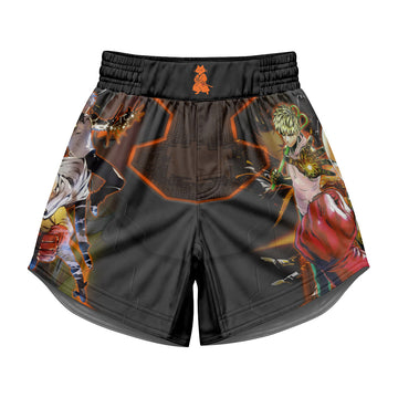 One Punch Man Master And Student Kids Grappling Shorts