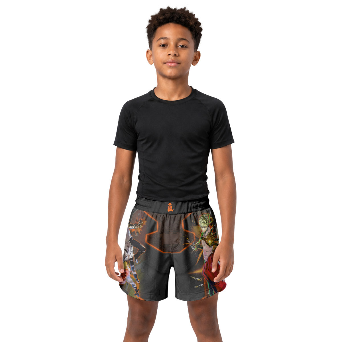 One Punch Man Master And Student Kids Grappling Shorts