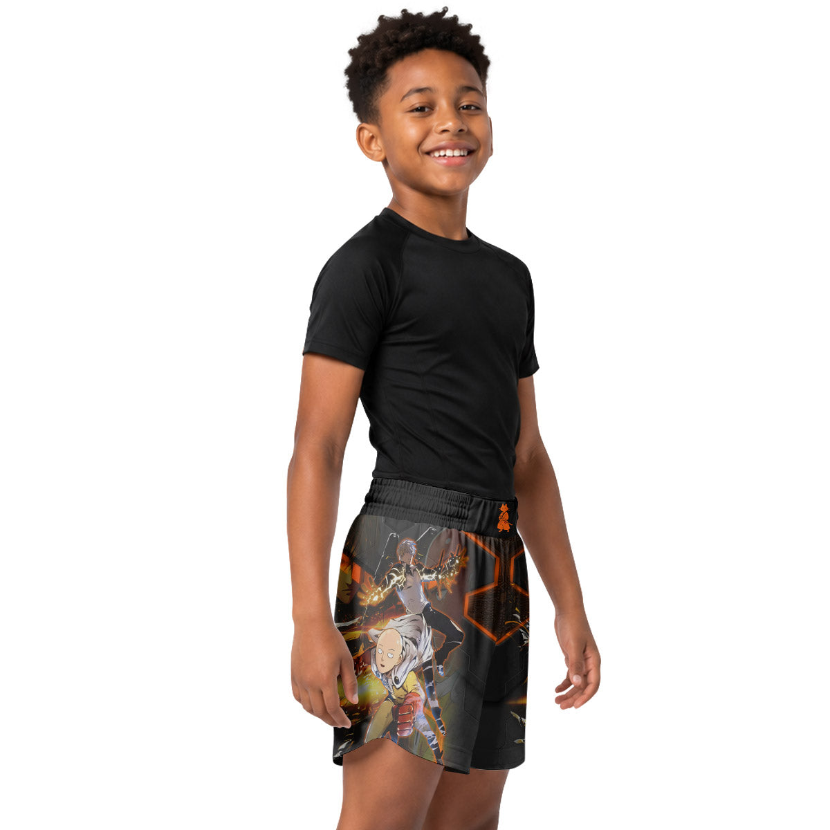 One Punch Man Master And Student Kids Grappling Shorts