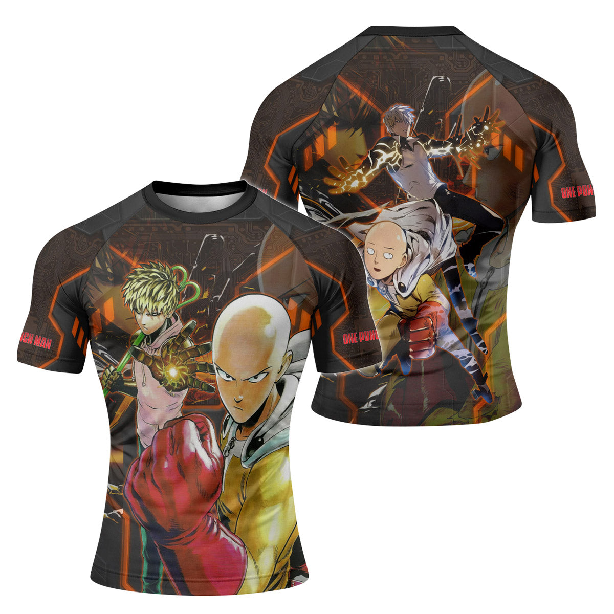 One Punch Man Master And Student Rash Guard