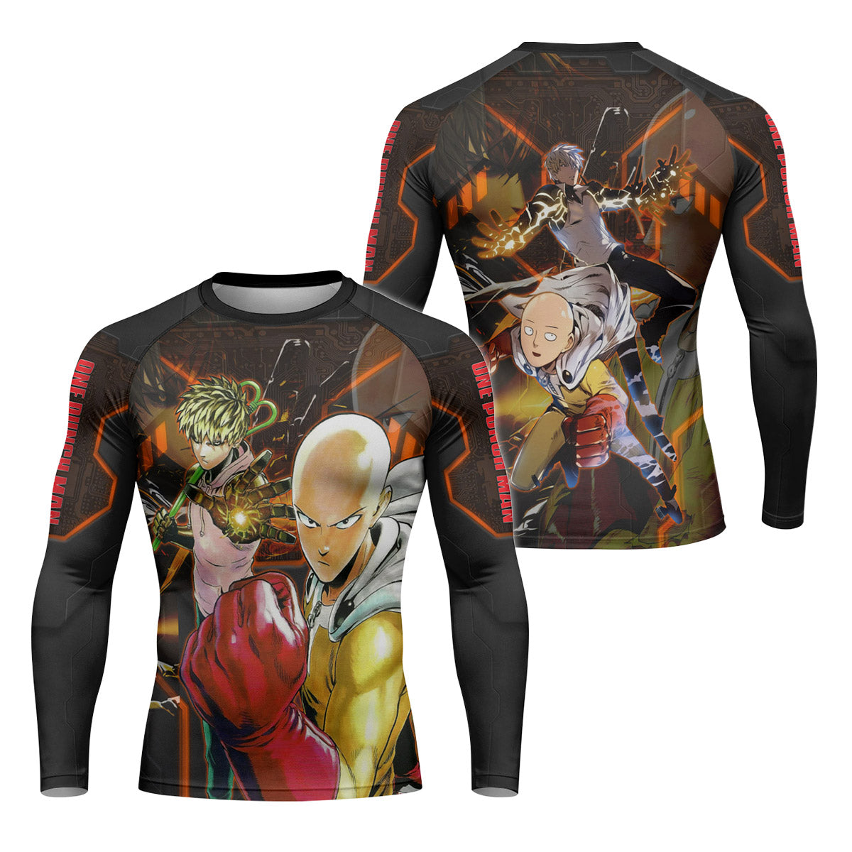 One Punch Man Master And Student Rash Guard