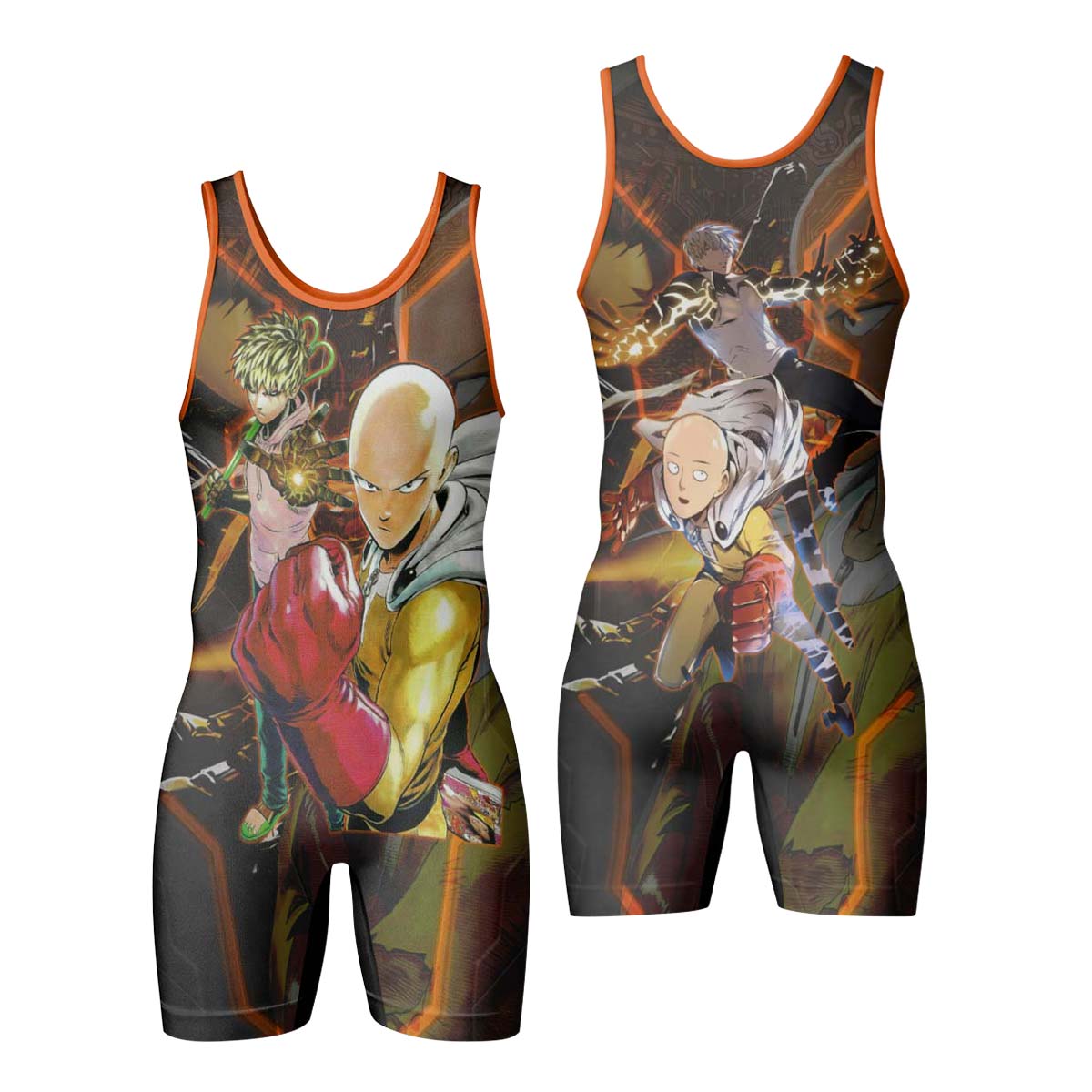 One Punch Man Master And Student Wrestling Singlet