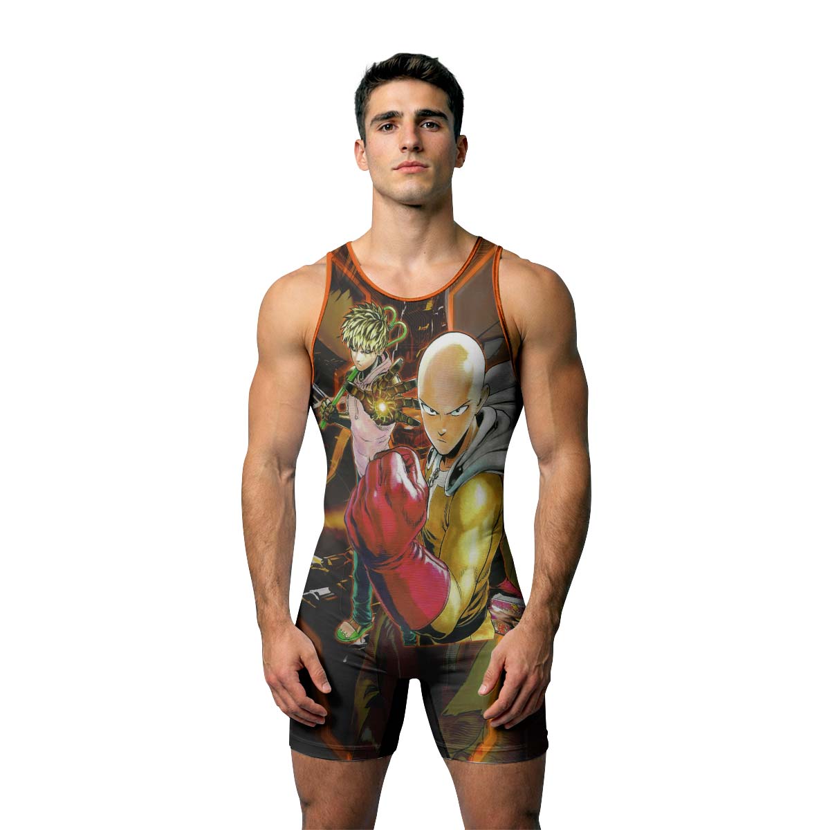 One Punch Man Master And Student Wrestling Singlet