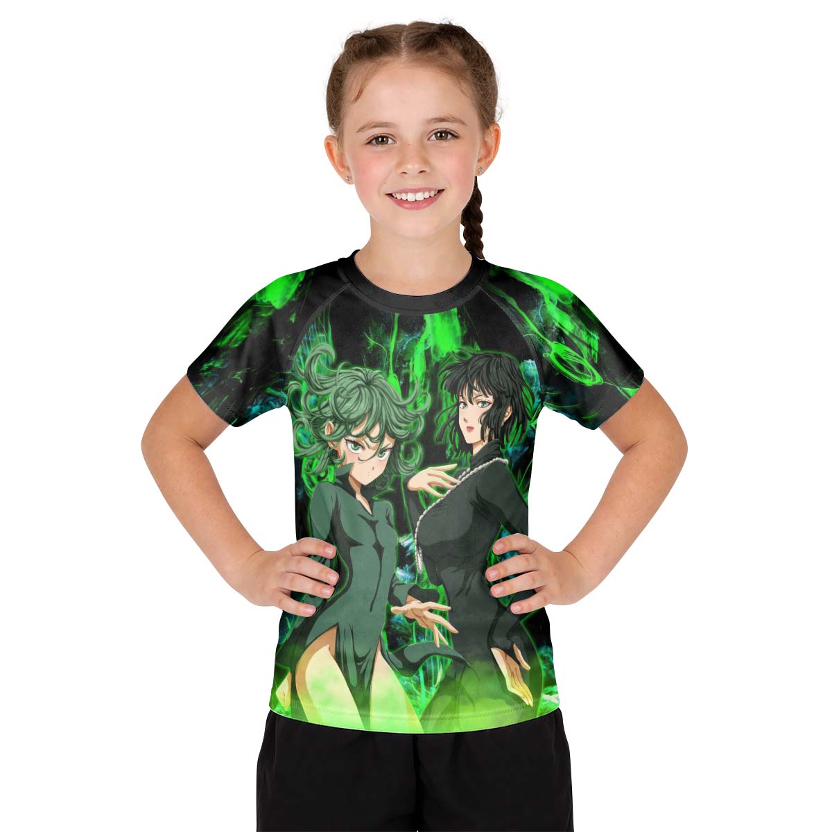  One Punch Man Psychic Sisters Kids Rash Guard