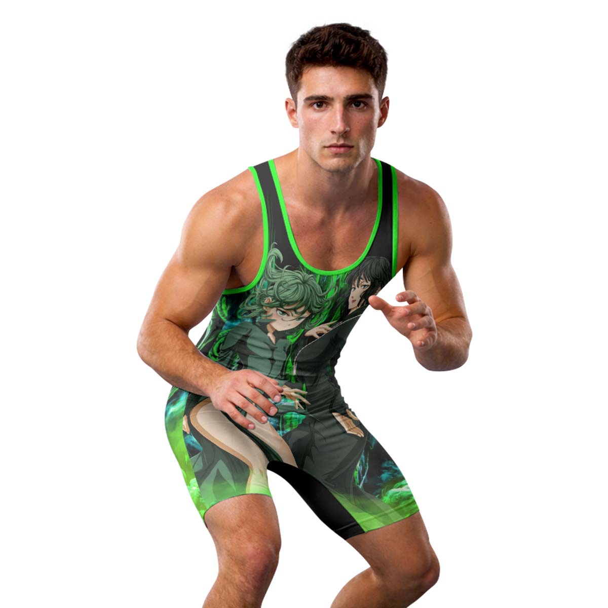  One Punch Man Psychic Sisters Wrestling Singlet
