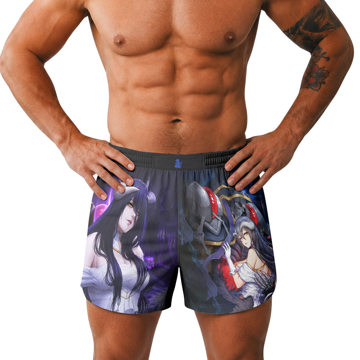  Overlord Momonga And Albedo Grappling Shorts