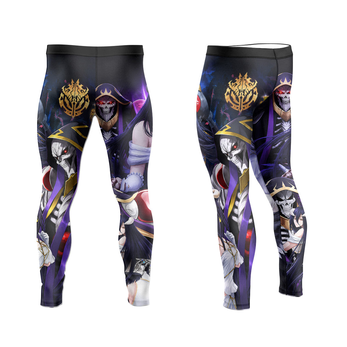  Overlord Momonga And Albedo Men's Compression Leggings